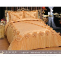 bead luxury satin bedding set for wedding bedspread